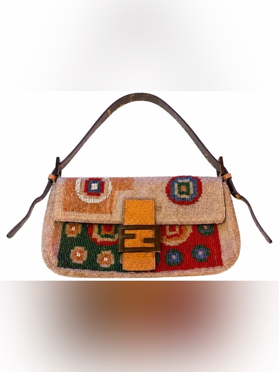 Fendi Handbags - Vintage FENDI Beaded Baguette Bag – RARE Y2K Collector Piece